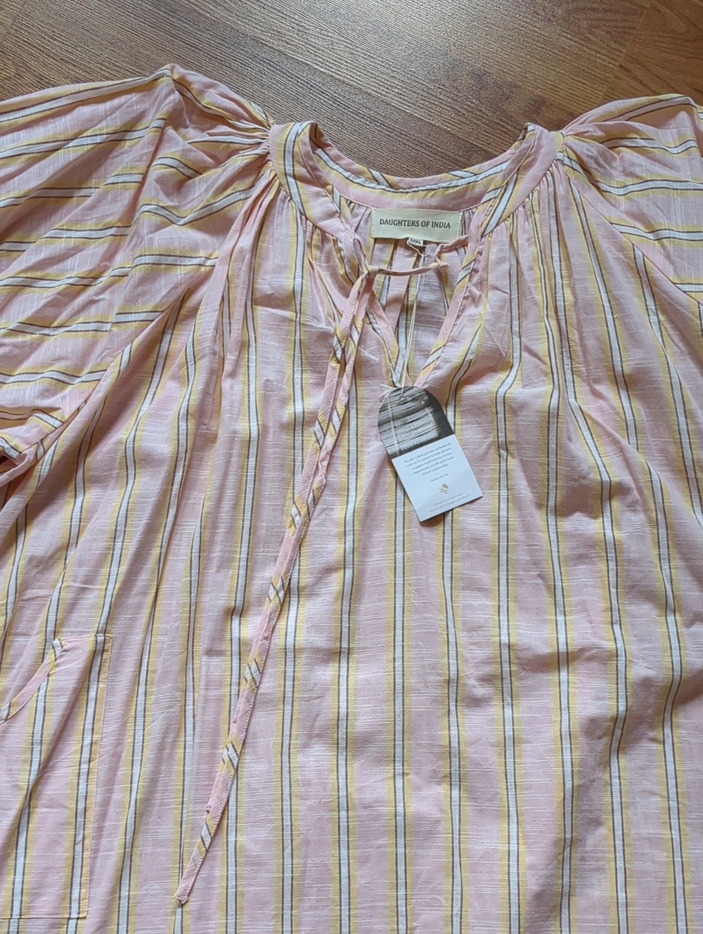 Daughters Of India Poet Mini Dress ~ Pink Sorbet - Picture 7 of 14